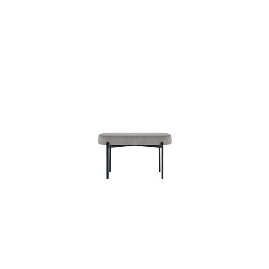 Paperflow Sitzbank GAIA 79 x 45,5 x 42 cm (B x H x T) Werkstoff des Bezuges: Samt (100 % Polyester) Material der Sitzfläche: Spanplatte grau