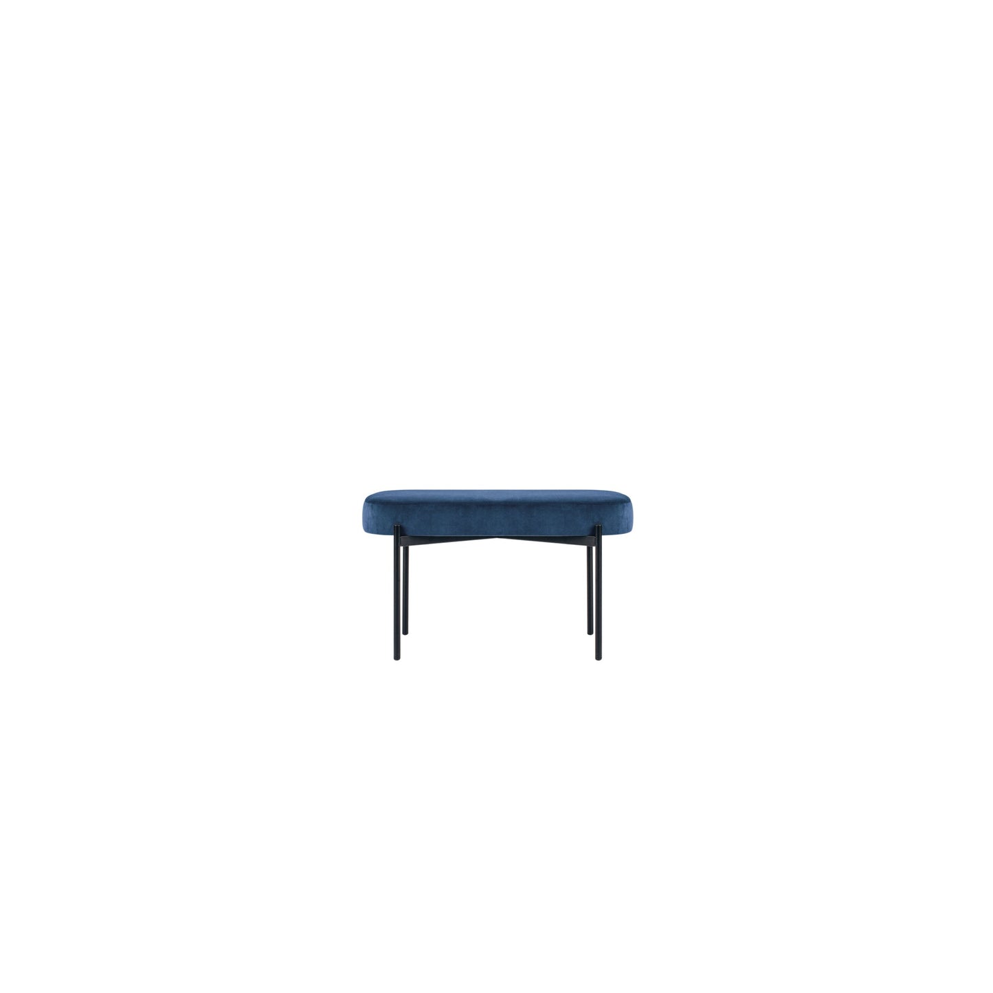 Paperflow Sitzbank GAIA 79 x 45,5 x 42 cm (B x H x T) Werkstoff des Bezuges: Samt (100 % Polyester) Material der Sitzfläche: Spanplatte blau