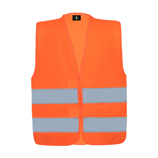 korntex Warnweste Aarhus XS reflektierend Klettverschluss 100 % Polyester signal-orange