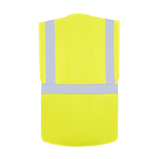 korntex Warnweste Hamburg Comfort fit M reflektierend Reißverschluss 100 % Polyester signal-gelb