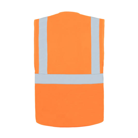 korntex Warnweste Hamburg Comfort fit M reflektierend Reißverschluss 100 % Polyester signal-orange