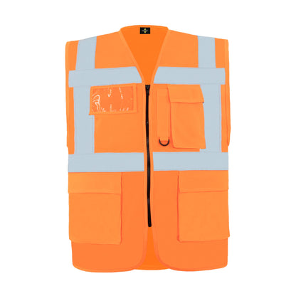 korntex Warnweste Hamburg Comfort fit M reflektierend Reißverschluss 100 % Polyester signal-orange