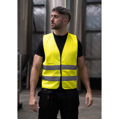 korntex Warnweste Wolfsburg S reflektierend Klettverschluss 100 % Polyester signal-gelb