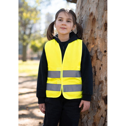korntex Warnweste Aarhus XXS reflektierend Klettverschluss 100 % Polyester signal-gelb