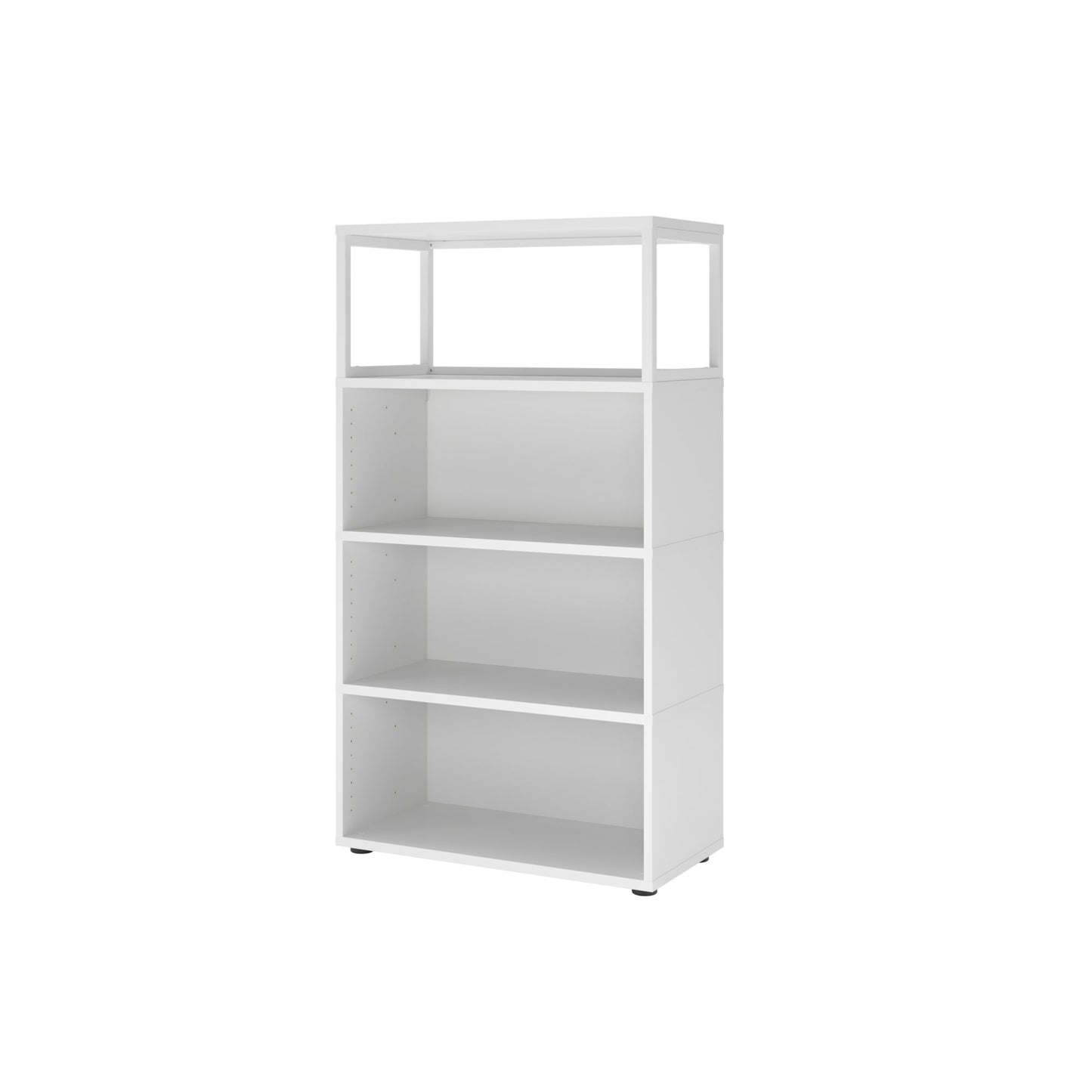 Hammerbacher Regal FlexWall 800 x 1.452 x 400 mm (B x H x T) 28kg Holz weiß
