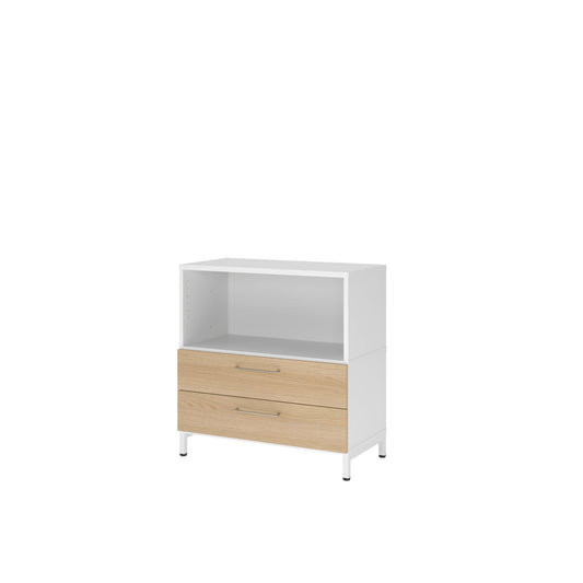 Hammerbacher Regal FlexWall 800 x 828 x 417 mm (B x H x T) 28kg Holz weiß