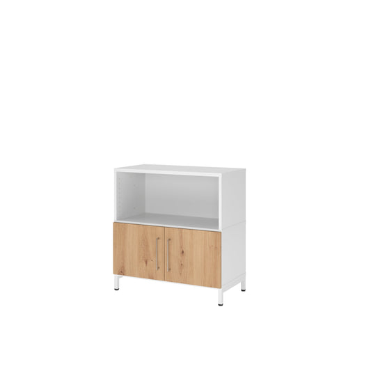 Hammerbacher Regalschrank FlexWall 800 x 828 x 417 mm (B x H x T) Flügeltür ohne Rollen Holz
