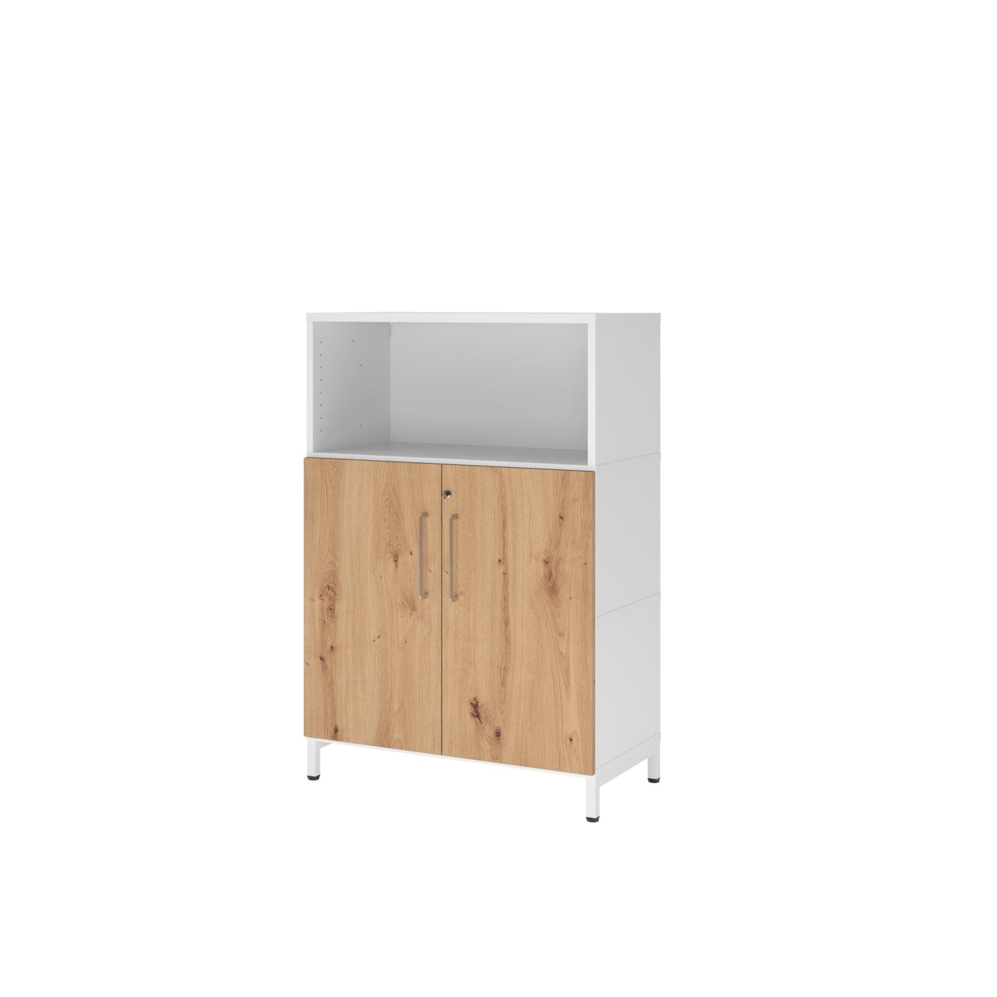 Hammerbacher Regalschrank FlexWall 800 x 1.180 x 417 mm (B x H x T) Flügeltür ohne Rollen Holz