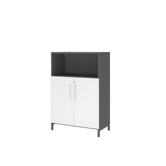 Hammerbacher Regalschrank FlexWall 800 x 1.180 x 417 mm (B x H x T) Flügeltür ohne Rollen Holz