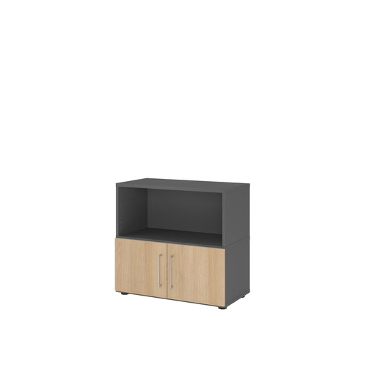 Hammerbacher Regalschrank FlexWall 800 x 748 x 417 mm (B x H x T) Flügeltür ohne Rollen Holz