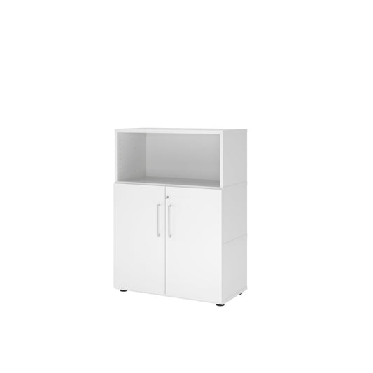 Hammerbacher Regalschrank FlexWall 800 x 1.100 x 417 mm (B x H x T) Flügeltür ohne Rollen Holz