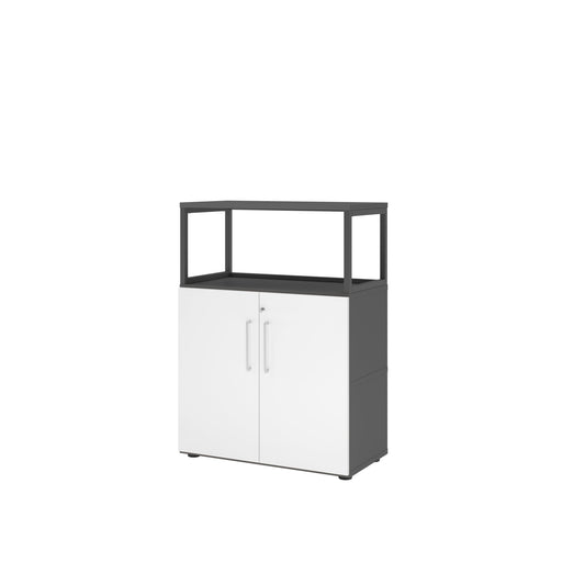 Hammerbacher Regalschrank FlexWall 800 x 1.100 x 417 mm (B x H x T) Flügeltür ohne Rollen Holz