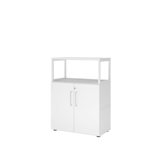 Hammerbacher Regalschrank FlexWall 800 x 1.100 x 417 mm (B x H x T) Flügeltür ohne Rollen Holz