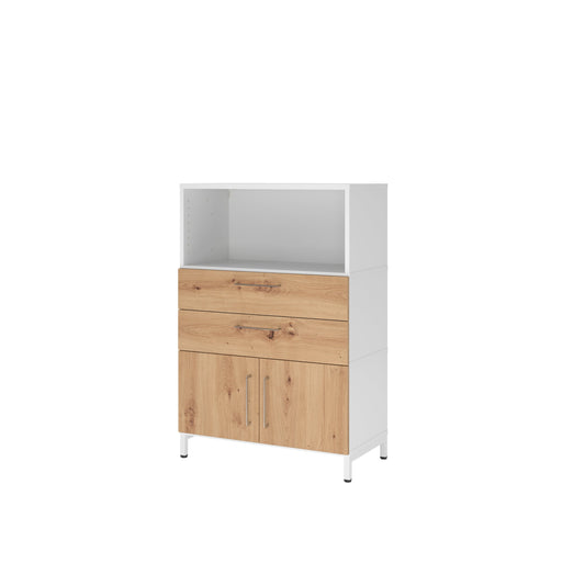 Hammerbacher Regalschrank FlexWall 800 x 1.180 x 417 mm (B x H x T) Flügeltür ohne Rollen Holz