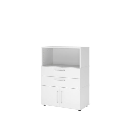 Hammerbacher Regalschrank FlexWall 800 x 1.100 x 417 mm (B x H x T) Flügeltür ohne Rollen Holz