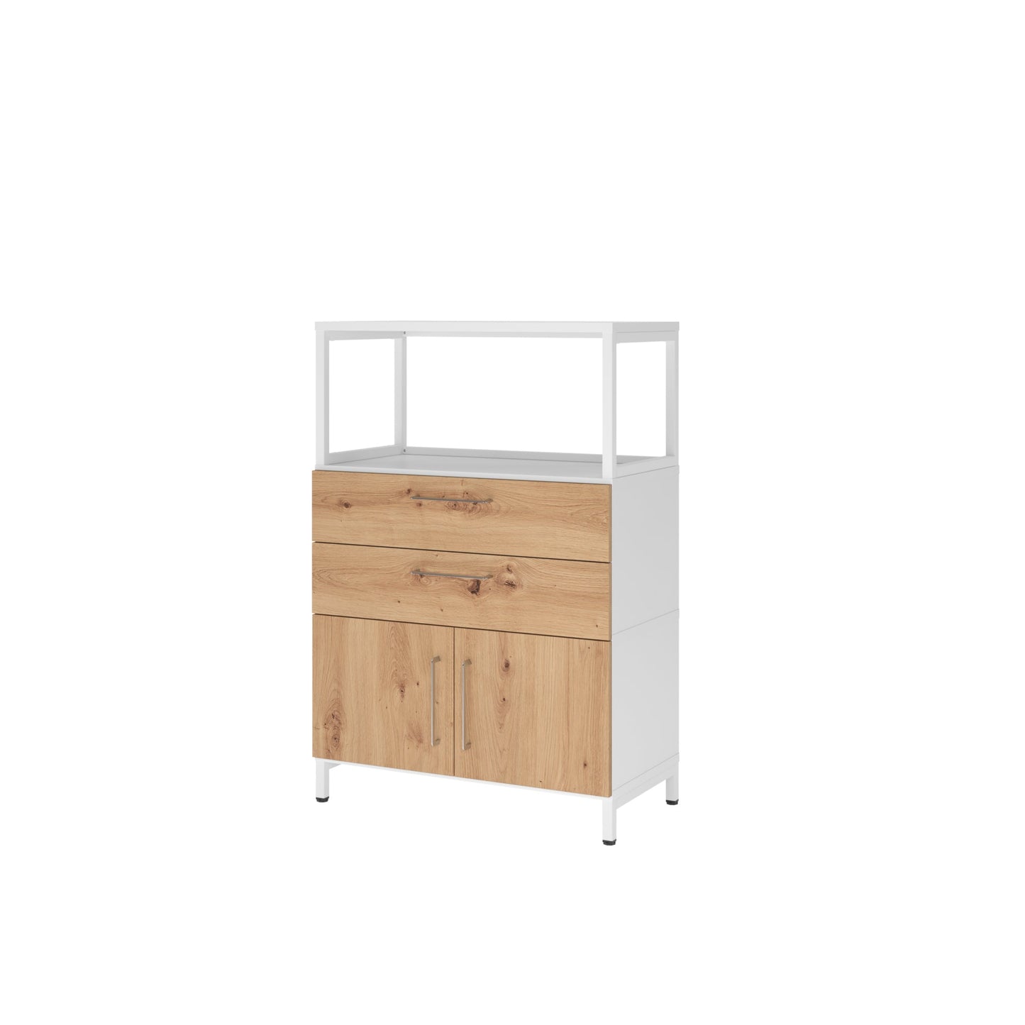 Hammerbacher Regalschrank FlexWall 800 x 1.180 x 417 mm (B x H x T) Flügeltür ohne Rollen Holz