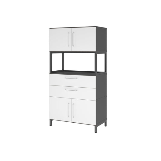 Hammerbacher Regalschrank FlexWall 800 x 1.532 x 417 mm (B x H x T) Flügeltür ohne Rollen Holz