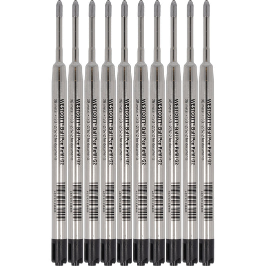 Westcott Großraummine 0,7mm XB schwarz ISO 12757-2 dokumentenecht 10 St./Pack.
