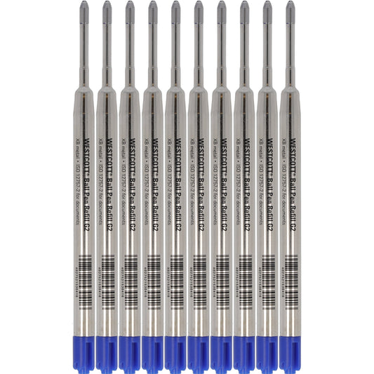 Westcott Großraummine 0,7mm XB blau ISO 12757-2 dokumentenecht 10 St./Pack.