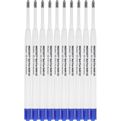 Westcott Großraummine 0,7mm XB blau ISO 12757-2 dokumentenecht 10 St./Pack.
