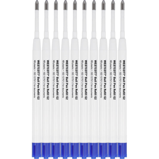 Westcott Großraummine 0,7mm XB blau ISO 12757-2 dokumentenecht 10 St./Pack.