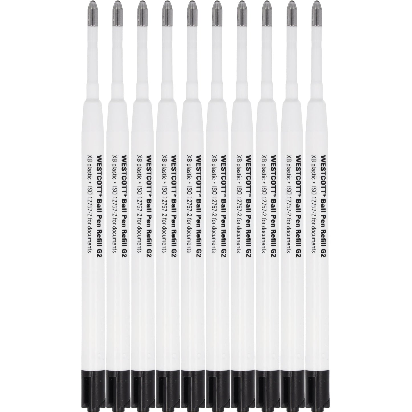 Westcott Großraummine 0,7mm XB schwarz ISO 12757-2 dokumentenecht 10 St./Pack.