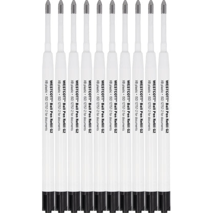 Westcott Großraummine 0,7mm XB schwarz ISO 12757-2 dokumentenecht 10 St./Pack.