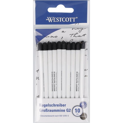 Westcott Großraummine 0,7mm XB schwarz ISO 12757-2 dokumentenecht 10 St./Pack.