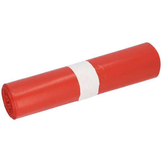 STANDARD Müllbeutel Typ 70 30+25 x 60 cm (B x H) 60µm 30l LDPE, 100 % recycelt rot 25 St./Pack.