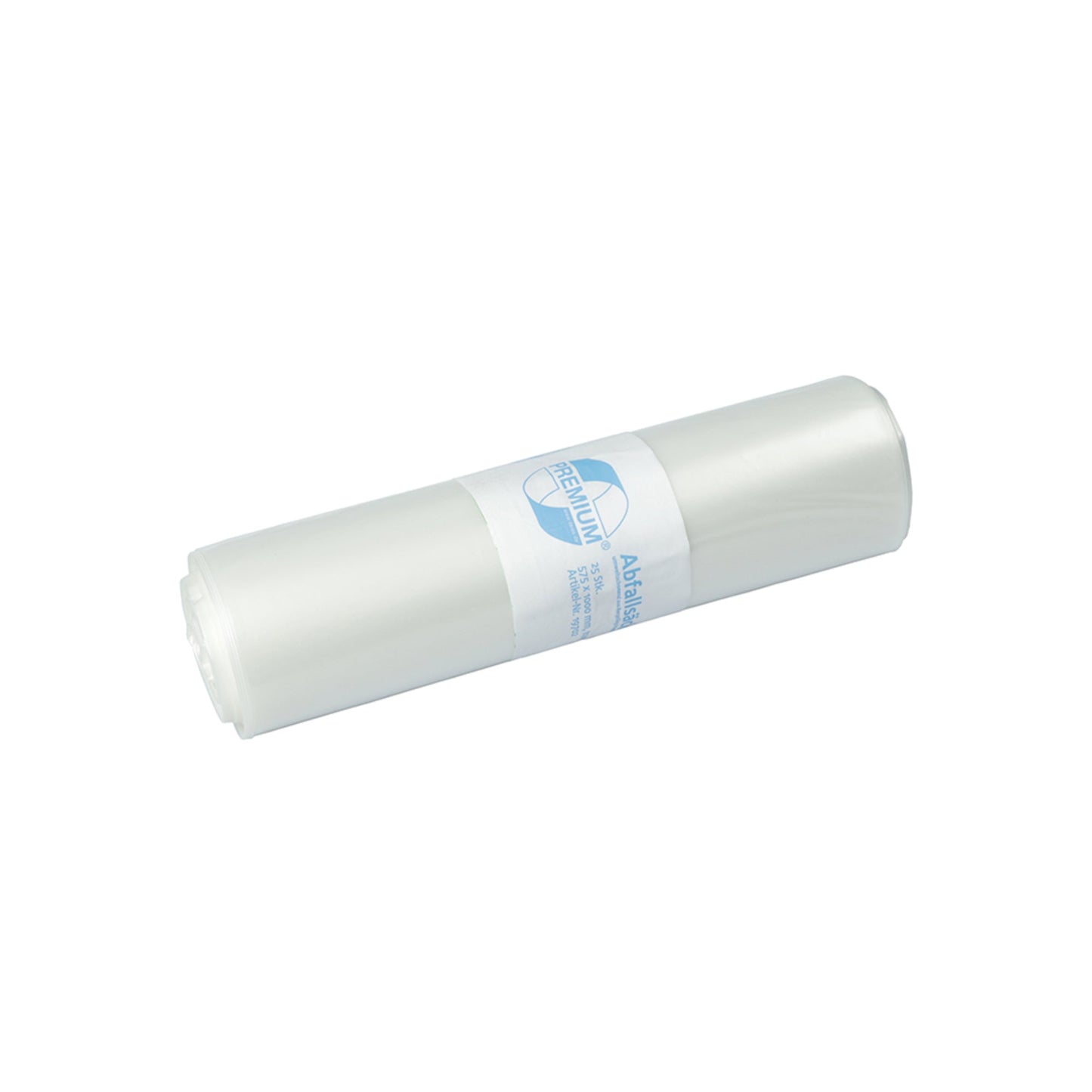 PREMIUM Müllbeutel Typ 60 57,5 x 100 cm (B x H) 40µm 70l LDPE, 99 % recycelt transparent 25 St./Pack.