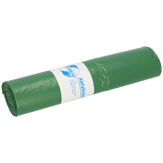PREMIUM Müllsack Typ 60 70 x 100 cm (B x H) 37µm 120l LDPE, 79,6 % recycelt grün 25 St./Pack.