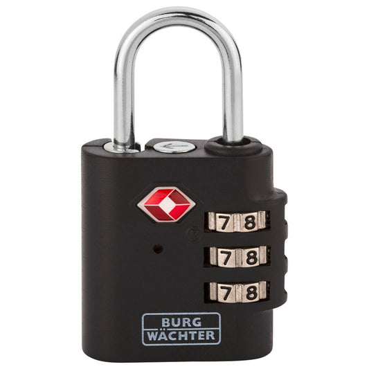 BURG-WÄCHTER Kofferschloss TSA 77 30 Zahlenkombinationsschloss 33,5 x 59 x 13,5 mm (B x H x T) Zink-Druck-Guss schwarz