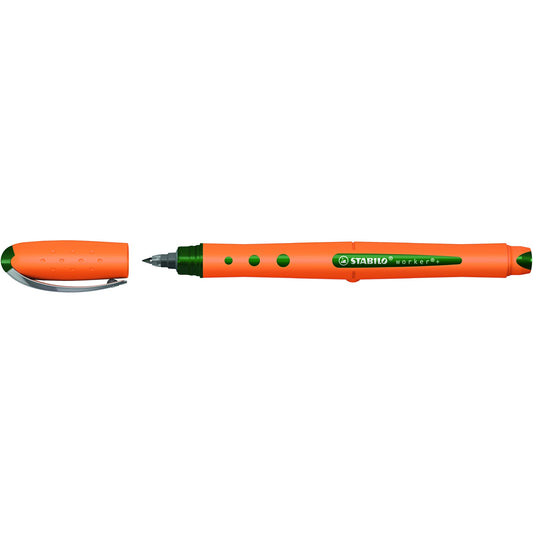 STABILO® Tintenroller worker®+ fine 0,3mm grün Rundspitze nicht dokumentenecht