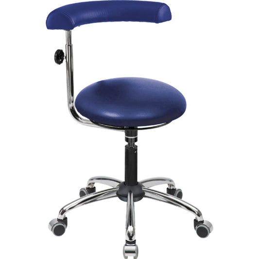 meychair Sitzhocker A20 Rundsitz Farbe der Sitzfläche: blau Farbe des Fußkreuzes: chrom