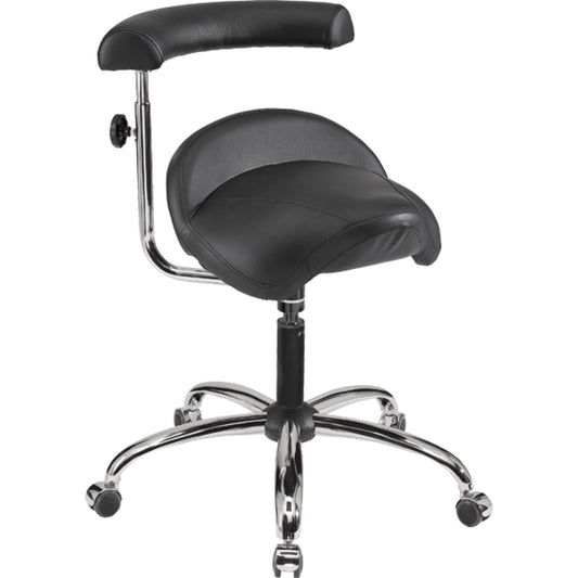 meychair Sitzhocker A20 Sattel schwarz Farbe des Fußkreuzes: chrom