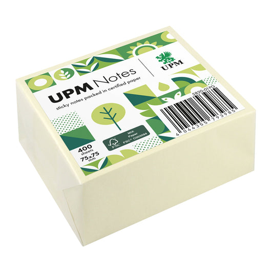 UPM Notes Haftnotiz 75 x 75 mm (B x H) gelb 400 Bl.