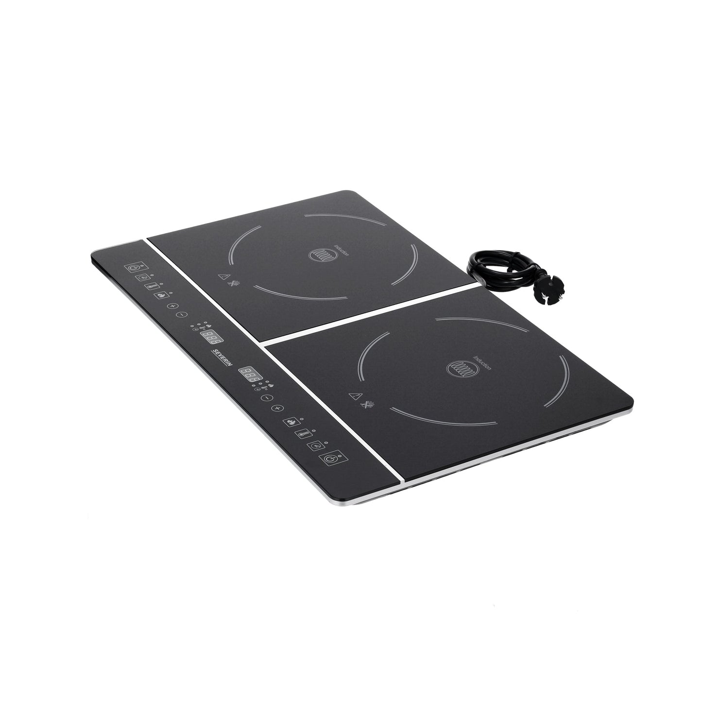SEVERIN Kochplatte DK 1031 3.400W 2 Induktionskochzonen Glaskeramik schwarz