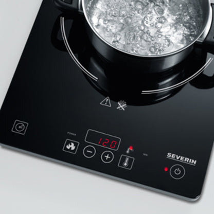 SEVERIN Kochplatte KP 1071 2.000W 1 Induktionskochzone Glaskeramik schwarz