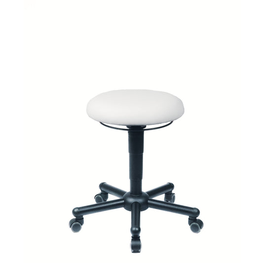 meychair Sitzhocker Assistant Pro A19 XXL Rundsitz weiß Farbe des Fußkreuzes: schwarz