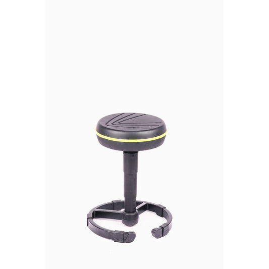 meychair Sitzhocker Pro+ A30 Rundsitz Farbe der Sitzfläche: schwarz/gelb Farbe des Fußkreuzes: schwarz