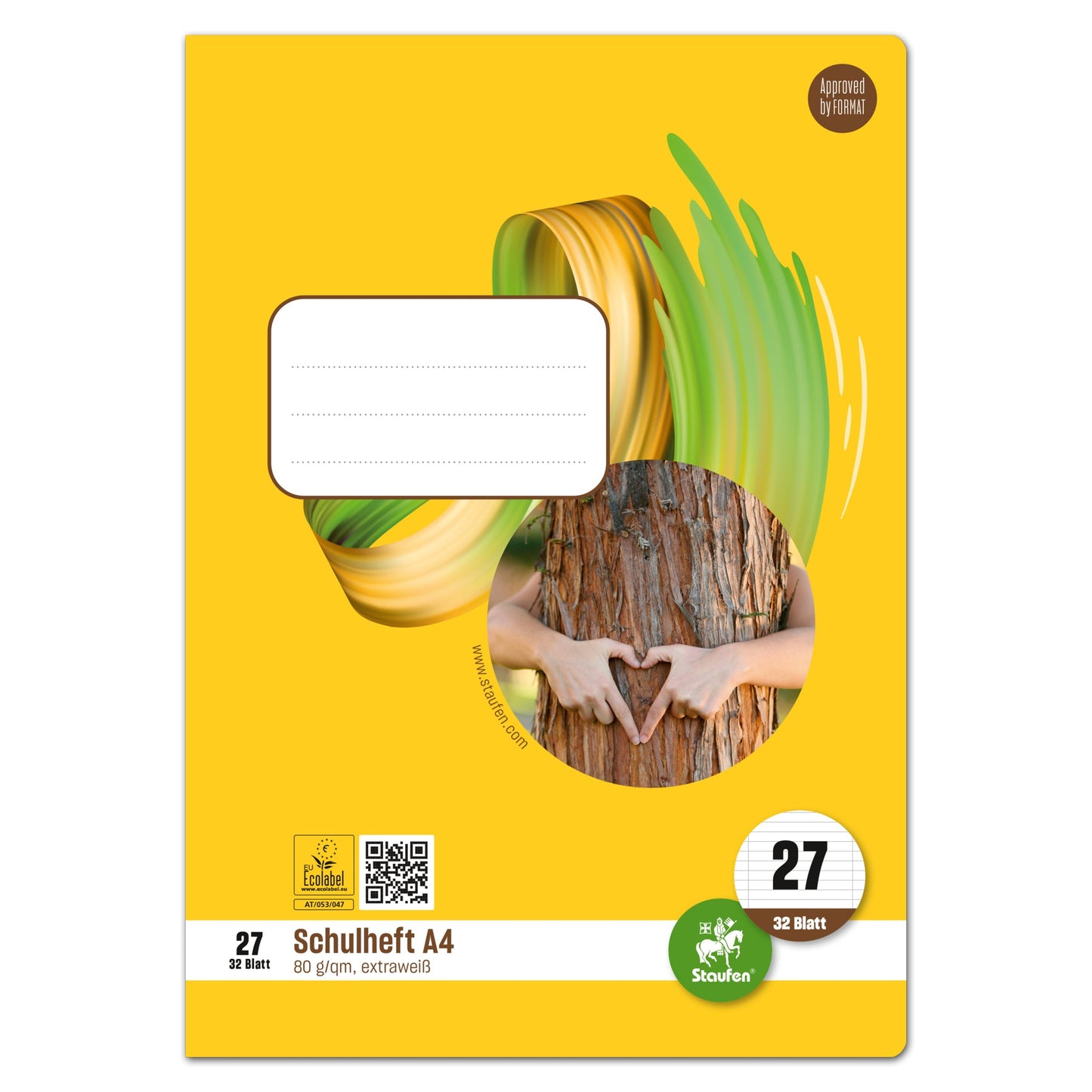 Staufen Schulheft Style DIN A4 liniert mit Rand innen/außen 27 32 Bl.