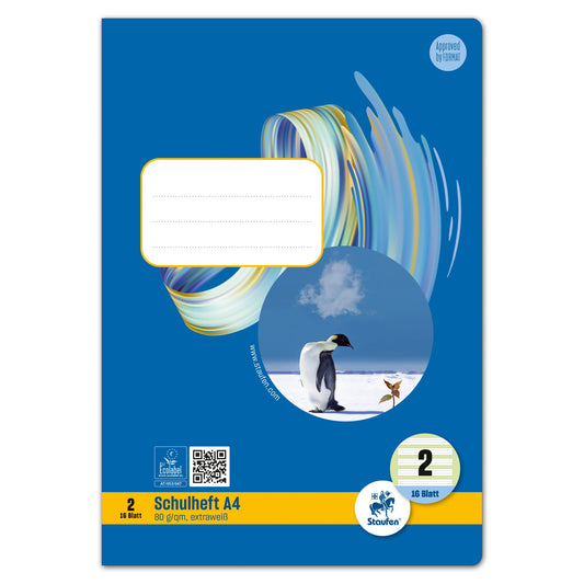Staufen Schulheft Style DIN A4 liniert 2 16 Bl.