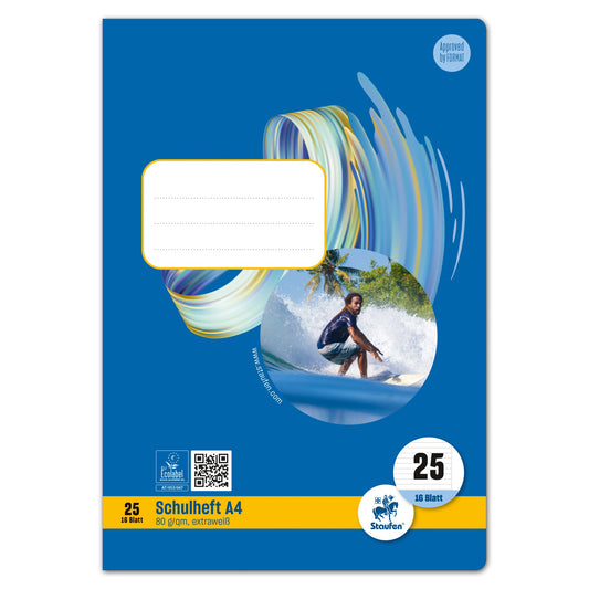 Staufen Schulheft Style DIN A4 liniert mit Rand 25 16 Bl.