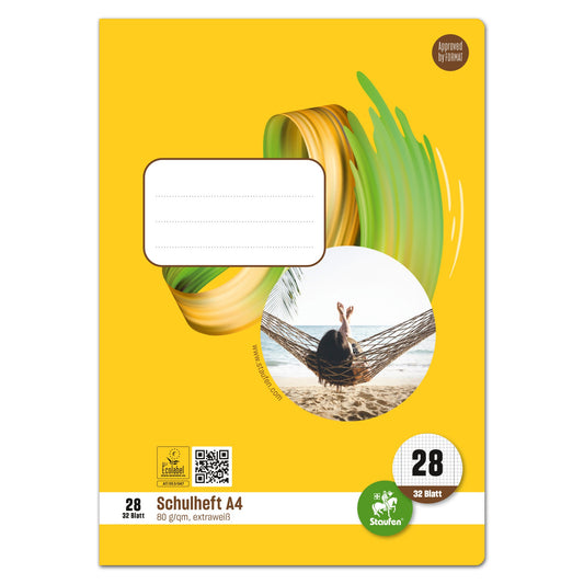 Staufen Schulheft Style DIN A4 kariert mit Rand innen/außen 28 32 Bl.