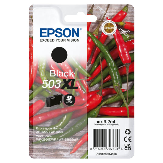Epson Tintenpatrone Originalzubehör 503XL ca. 550 Seiten schwarz 9,2ml