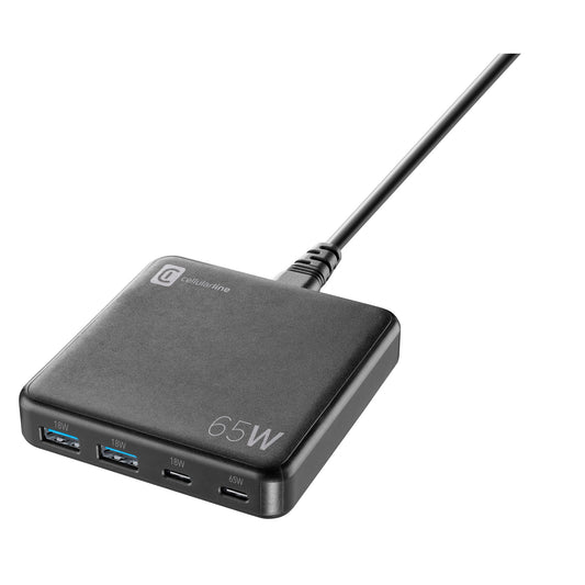cellularline Ladegerät Kommunikationstechnik Multipower Desk 65W schwarz