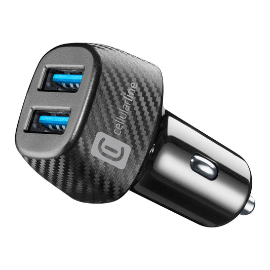cellularline Kfz-Ladegerät CAR MULTIPOWER 2 FAST Geräte mit USB-Anschluss schwarz
