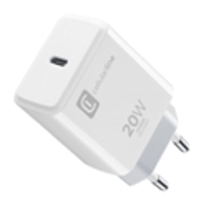 cellularline Ladegerät Kommunikationstechnik USB-C CHARGER 20W ab Apple iPhone 8 weiß