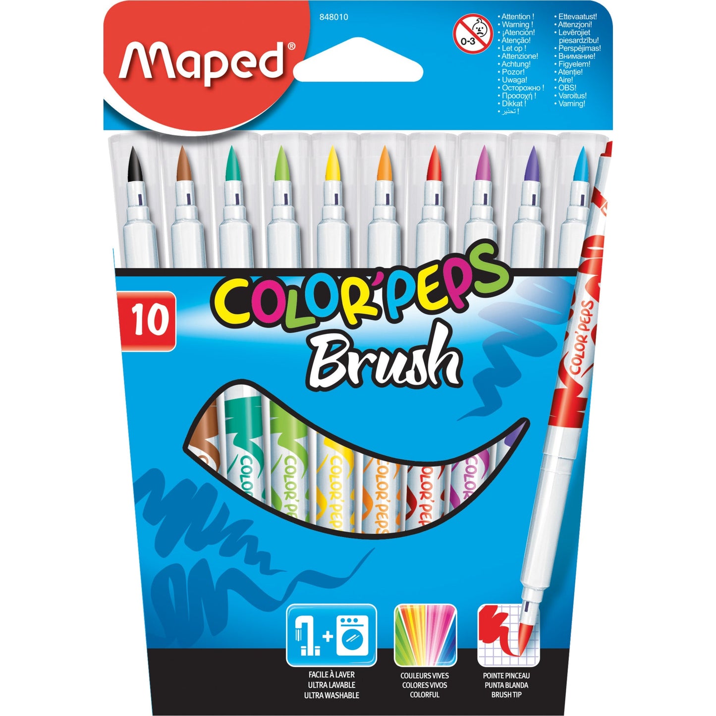 Maped Pinselstift Color'Peps farbig sortiert 10 St./Pack.