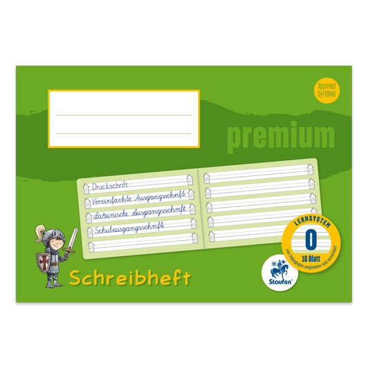Staufen Schreiblernheft Premium DIN A5 quer liniert 0 90g/m² 16 Bl.